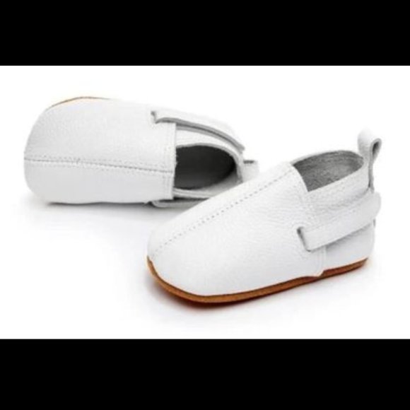 CANASH & CO.: WHITE BABY/TODDLER GENUINE LEATHER SHOES - Picture 4 of 6